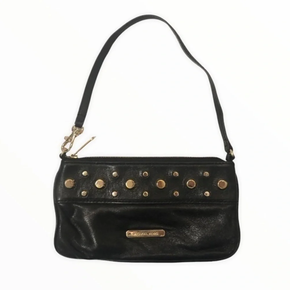 Michael kors leather studded mini bag wristlet
